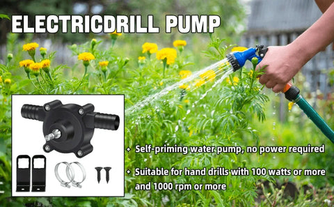 Hand Pump Water Drill Water Pump Electric Drill Pump for Water Gasoline Oil Diesels Fluid Water Transfer Pump Mini Pumping