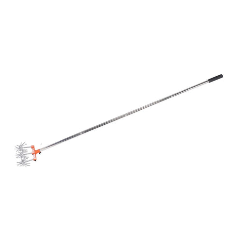 Manual Rotary Cultivator Tool Stainless Steel Teeth Adjustable Handle Garden Hand Tiller for Lawn Hand Rotary Cultivator