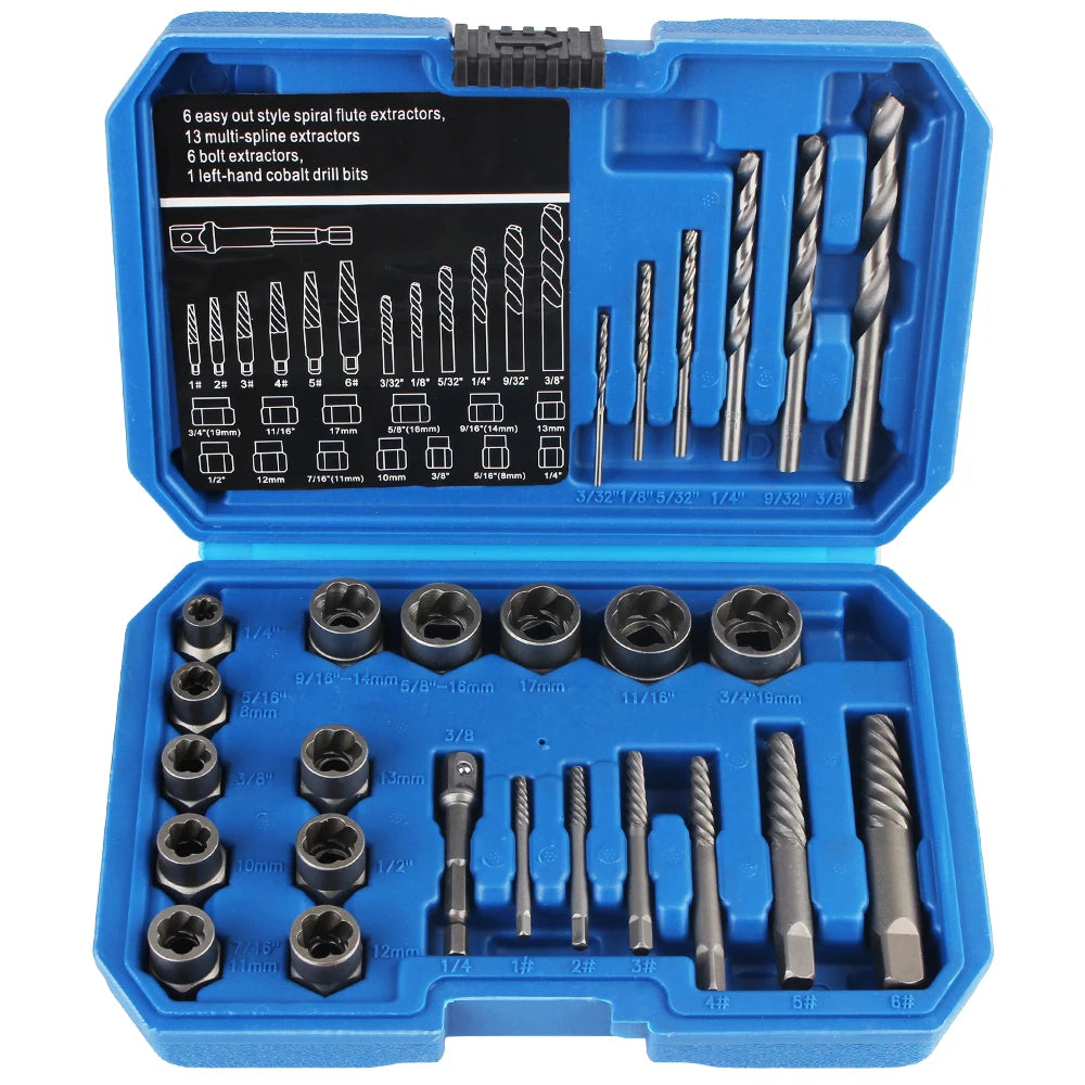Bolt Nut Remover Hand Tools Kit Nut Extractor Car Repair Tool Accessory Damaged Screw Extractor Bolt Nut Removal Socket Tool
