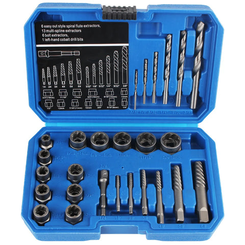 Bolt Nut Remover Hand Tools Kit Nut Extractor Car Repair Tool Accessory Damaged Screw Extractor Bolt Nut Removal Socket Tool