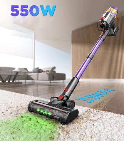 Handheld Vacuum Cleaner 45KPa 550W Brushless Motor LED Touchscreen,Removable Battery, Cordless Stick Vacuum for Home Pet Clean