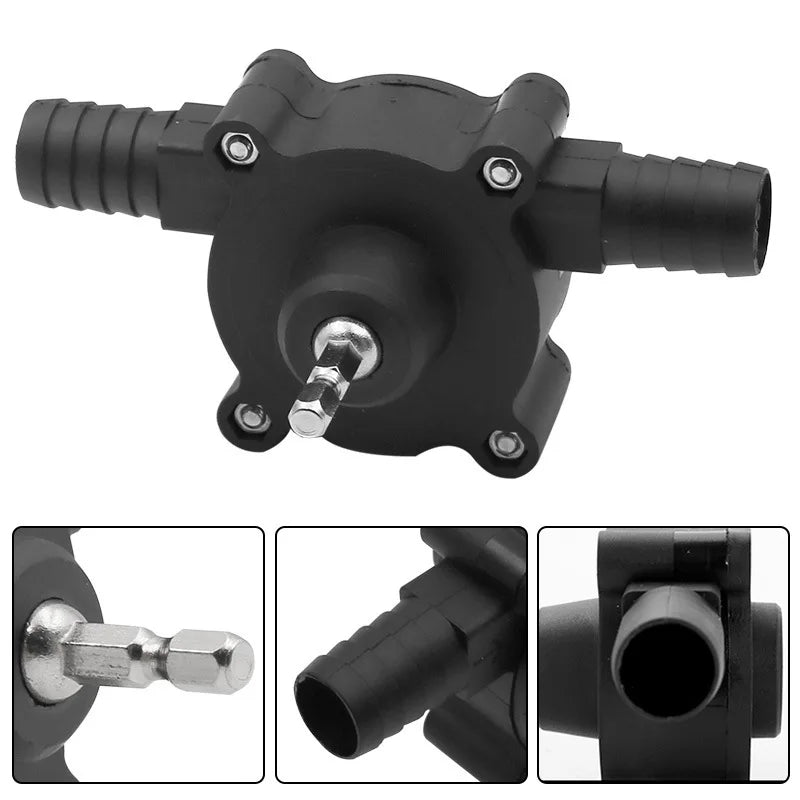 Electric Drill Pump Hand Self-priming Mini Transfer Pumps Portable Diesel Oil Fluid Water Pump Home Garden Outdoor Tool