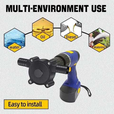 Hand Pump Water Drill Water Pump Electric Drill Pump for Water Gasoline Oil Diesels Fluid Water Transfer Pump Mini Pumping