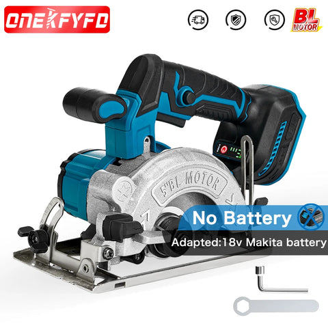 5 Inch 125MM Brushless Electric Circular Saw Hand Push Saw Multifunctional Woodworking Cuttiing Tool for Makita 18V Battery