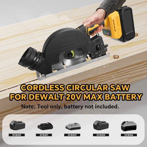 Cordless Circular Saw 12000RPM Brushless 3 Speed Angle Grinder Wood Plastic Metal Cutting for Dewalt 20V Battery (No Battery)