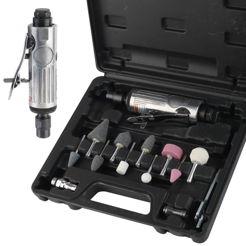 Car Tool Grinding Polishing Machine Kit 1/8" Air Die Grinder 16Pcs Pneumatic Die Grinder 1/4" Air Grinder Mill Engraving Tool