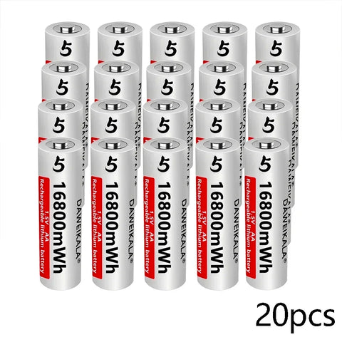 AA Battery 1.5V Li ion AA Rechargeable Batteries High capacity 16800mWh For Remote Control Toy Battery Light Fast charging