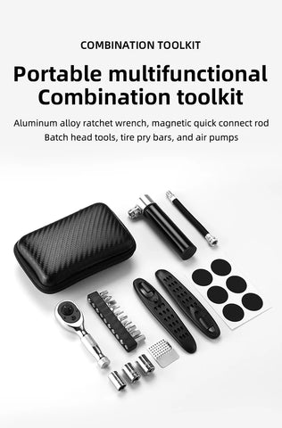 Bicycle  Portable Repair Tool Ratchet Wrench Kit Tire Lever Mini Pump Tools Set Bike Combination ToolAccessories