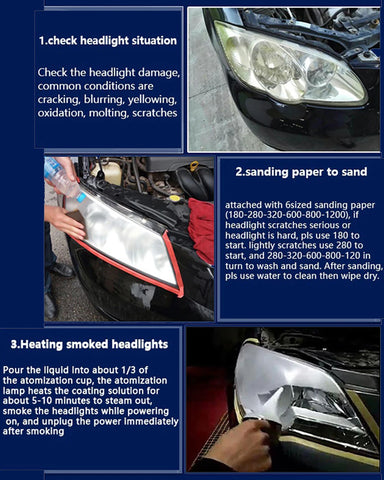 Car Headlight Restoration Kit Car Accessories Headlight Repair Polish Kit Headlamp Anti-Scratch Detailing Cleaning Maintenance