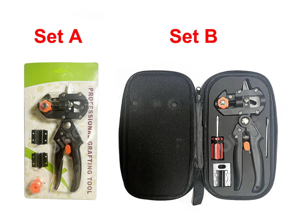 Garden Grafting Tool Pruning Shears Cutting Tool for Plant Branch Vine Fruit Trees with 3 Blades Professional Grafting Scissors