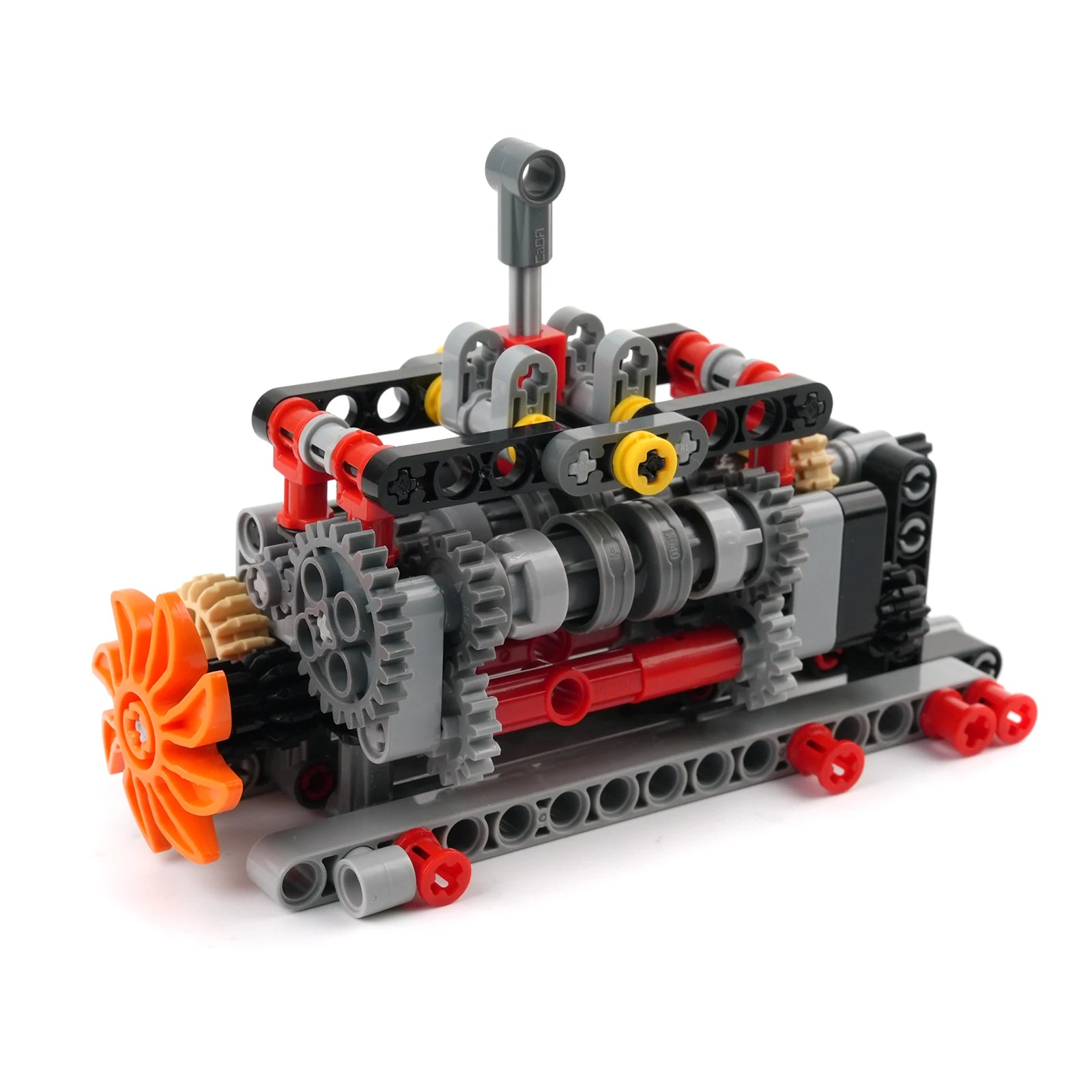 6-Speed Gearbox Model Kit - MOC Technical Building Blocks for DIY Cars - Compatible Transmission Engineering Toy with Gears