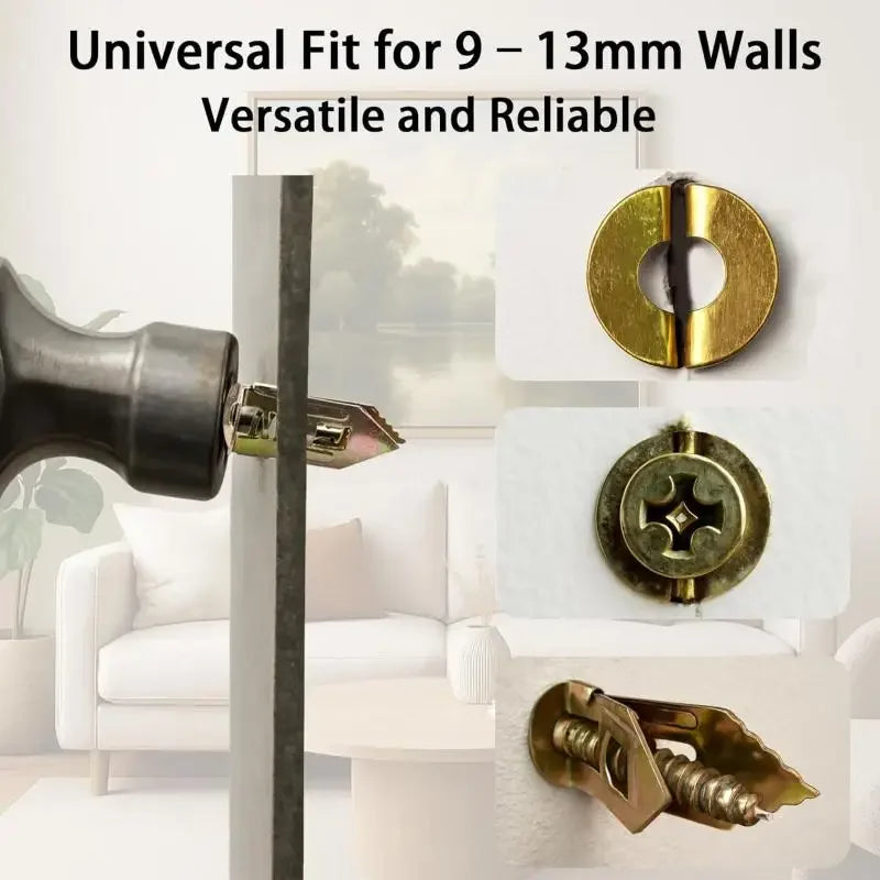 25/50/100Pcs Self Tapping Screws Self Drilling Anchors Screws Drywall Anchors Easy Application for Gypsum Plasterboard Dowel