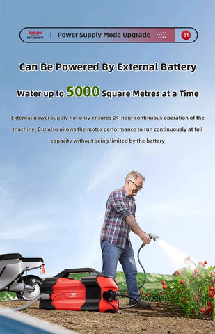 Portable Rechargeable Watering Machine Outdoor Lithium Battery Dual-core Water Pump Rural Watering Vegetable Garden Supplies