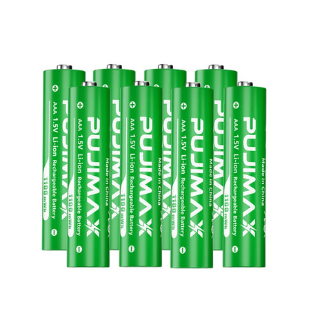 PUJIMAX 12-Slot 1.5V AAA 1100mWh Smart Charging Compartment  Lithium Battery Rechargeable Charger Set Large Capacity