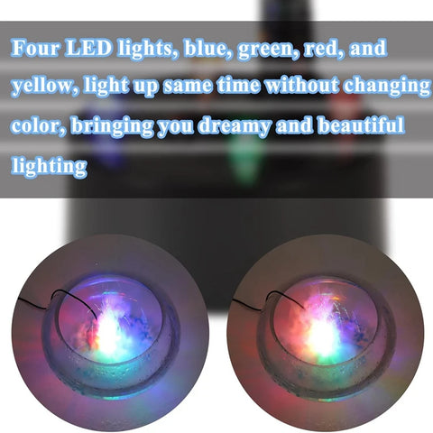 Practical USB 5V Water Pump Mist Maker LED Lights Mini Mister Fog Machine, Indoor Fountain Garden Pond Water Fogger Atomizer Whi