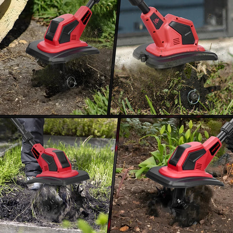 ONEVAN 4000W Electric Tiller Cultivator Portable Grass Trimmer Cordless Garden Soil Turning Prunning Tool For Makita Battery Pin