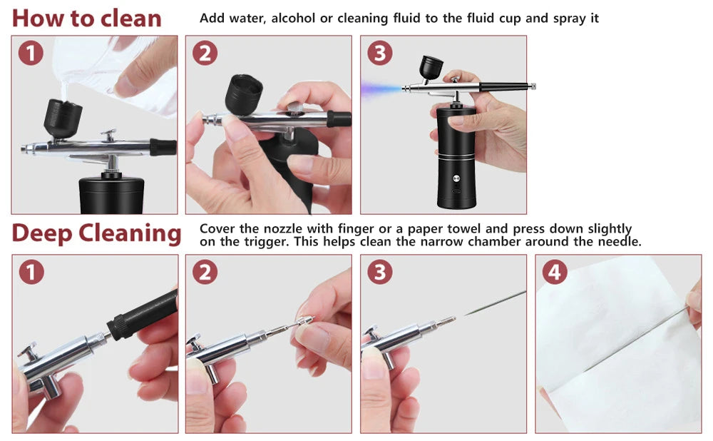 Airbrush with Compressor Airbrush Painting Mini Spray Gun for Painting Wireless Paint Gun Airbrush Kit with Compressor Spray Gun
