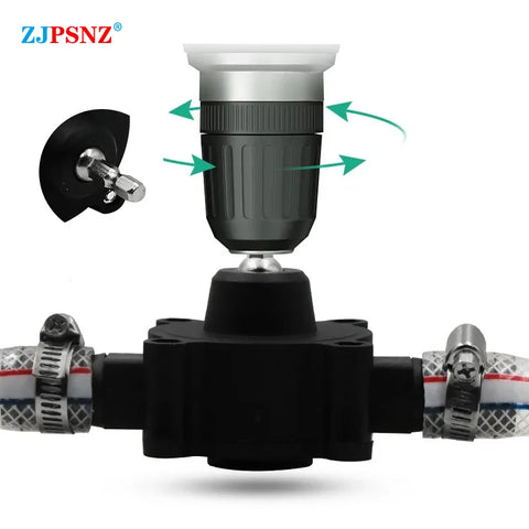 Electric Drill Pump Portable Mini Diesel Oil Fluid Water Pump Hand Self-priming Liquid Transfer Pumps Home Garden Outdoors