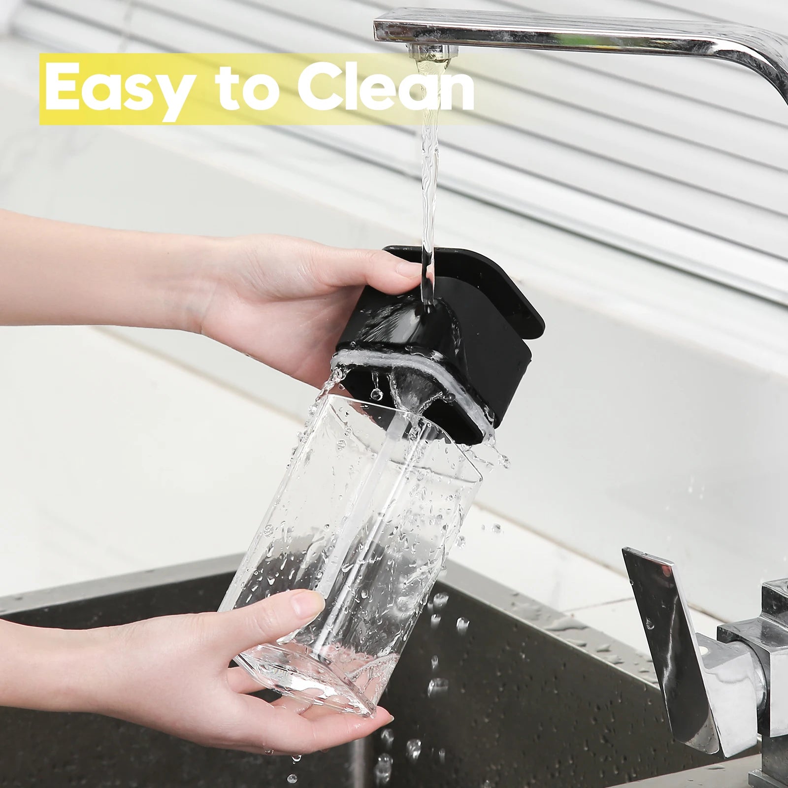 Dish Soap Dispenser Set with Sponge Holder for Kitchen Sink 15oz Clear Bottle with Black Rust Proof Pump Dish Liquid Dispenser