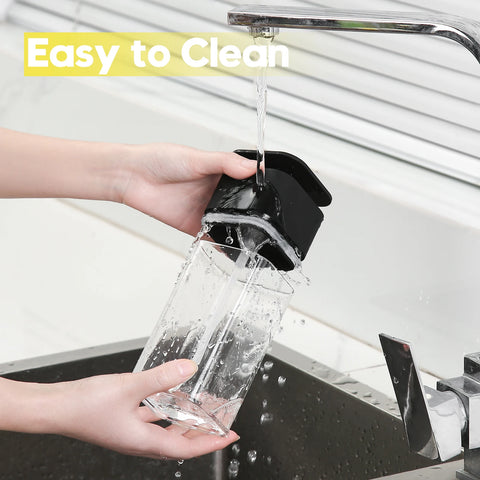 Dish Soap Dispenser Set with Sponge Holder for Kitchen Sink 15oz Clear Bottle with Black Rust Proof Pump Dish Liquid Dispenser