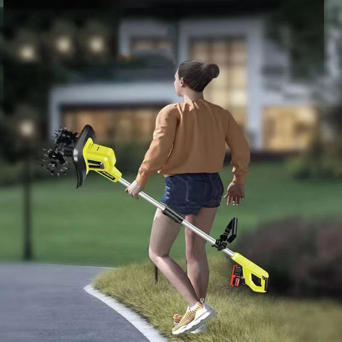 Abeden 20V Handheld Electric Ripper Cultivator Garden Rotary Tiller Cordless Weeder Garden Tractor Portable Grass Trimmer