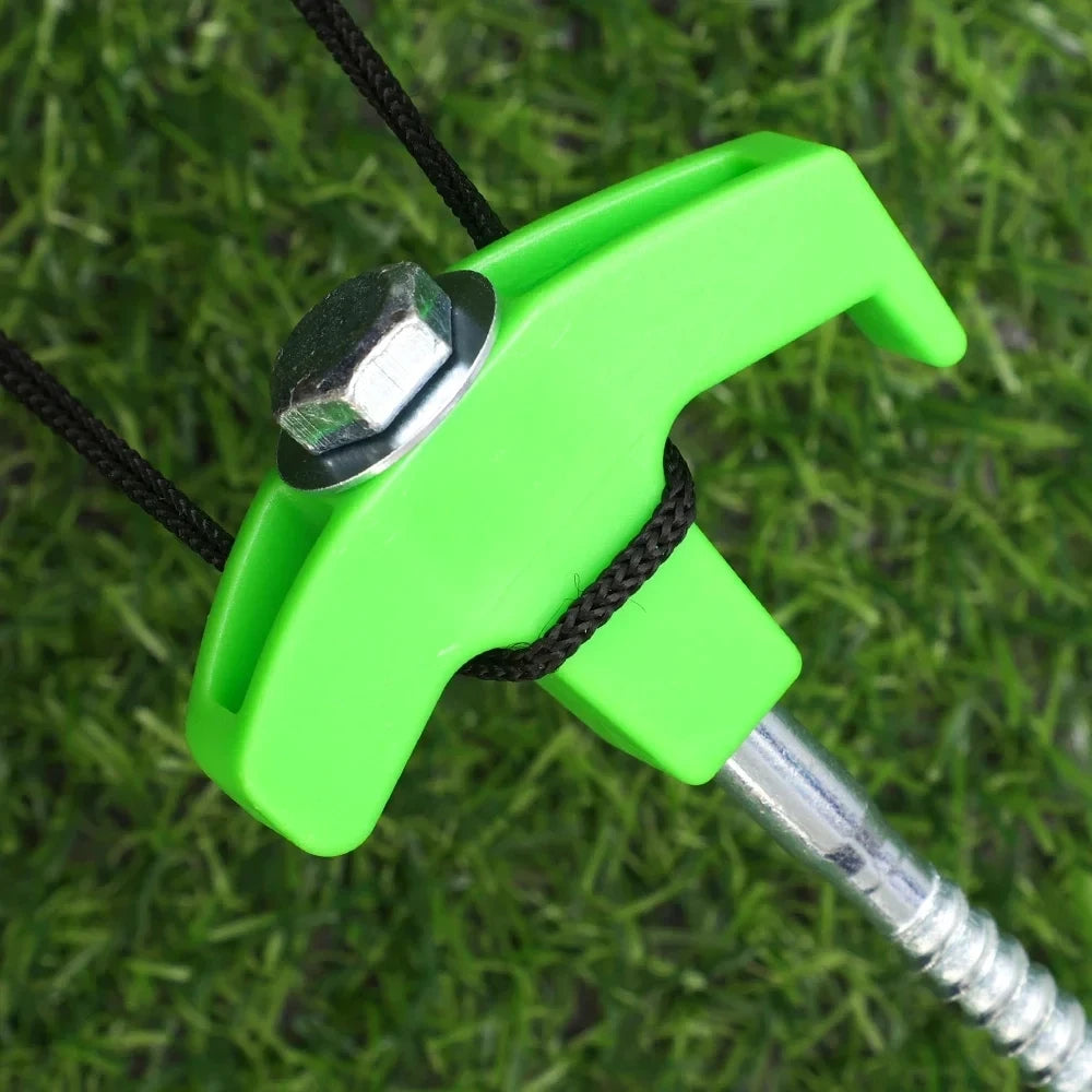 4/10pcs Outdoor Tent Ground Nail 20CM Screw Anchor Stakes Pegs For Trap Shelter Carbon Steel Hexagonal Head Camp Accessories