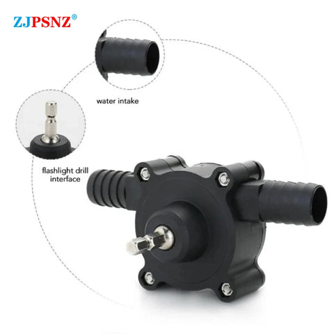 Electric Drill Pump Portable Mini Diesel Oil Fluid Water Pump Hand Self-priming Liquid Transfer Pumps Home Garden Outdoors