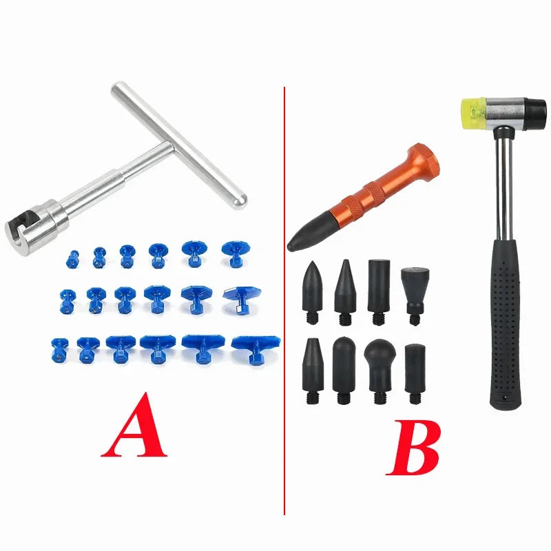 Car Dent Repair Tool Auto Body Part Mechanical Sheet Metal Paintless Dent Removal Puller Kit Hand Tools Kit Set