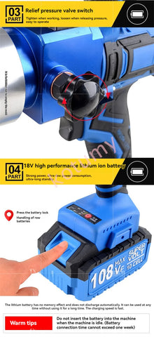 18V Lithium Battery Hydraulic Pliers Hydraulic Electric Fast Crimping Pliers Wire Terminals Crimping Cable Pliers