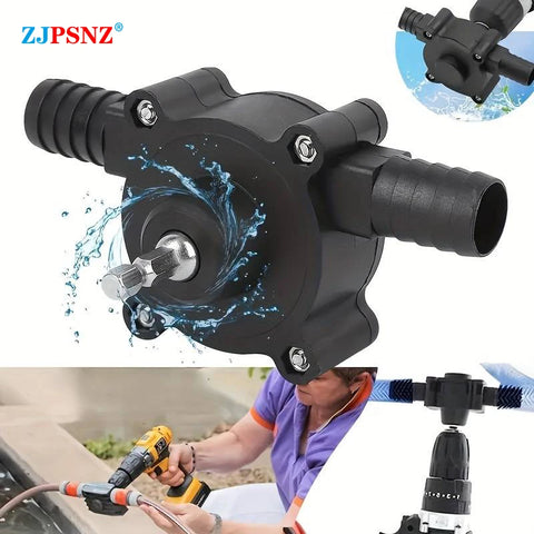 Electric Drill Pump Portable Mini Diesel Oil Fluid Water Pump Hand Self-priming Liquid Transfer Pumps Home Garden Outdoors