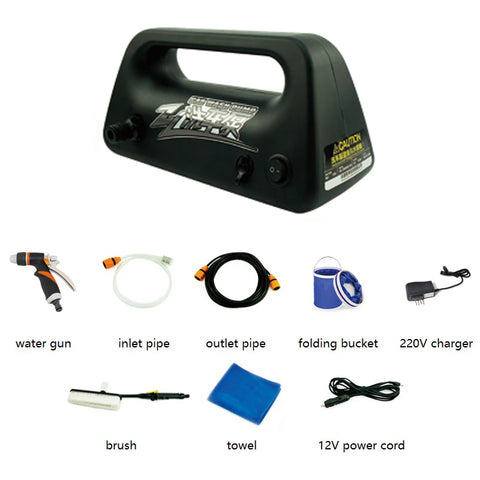 Portable Rechargeable Lithium Battery Water Gun, Wireless Vegetable Washing Machine Vehicle, 12V High Pressure Water Pump
