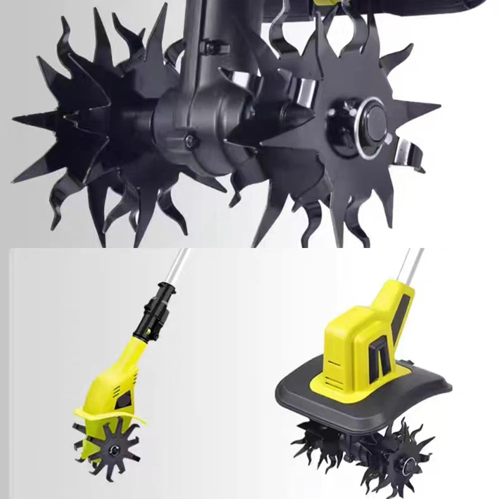 Abeden 20V Handheld Electric Ripper Cultivator Garden Rotary Tiller Cordless Weeder Garden Tractor Portable Grass Trimmer