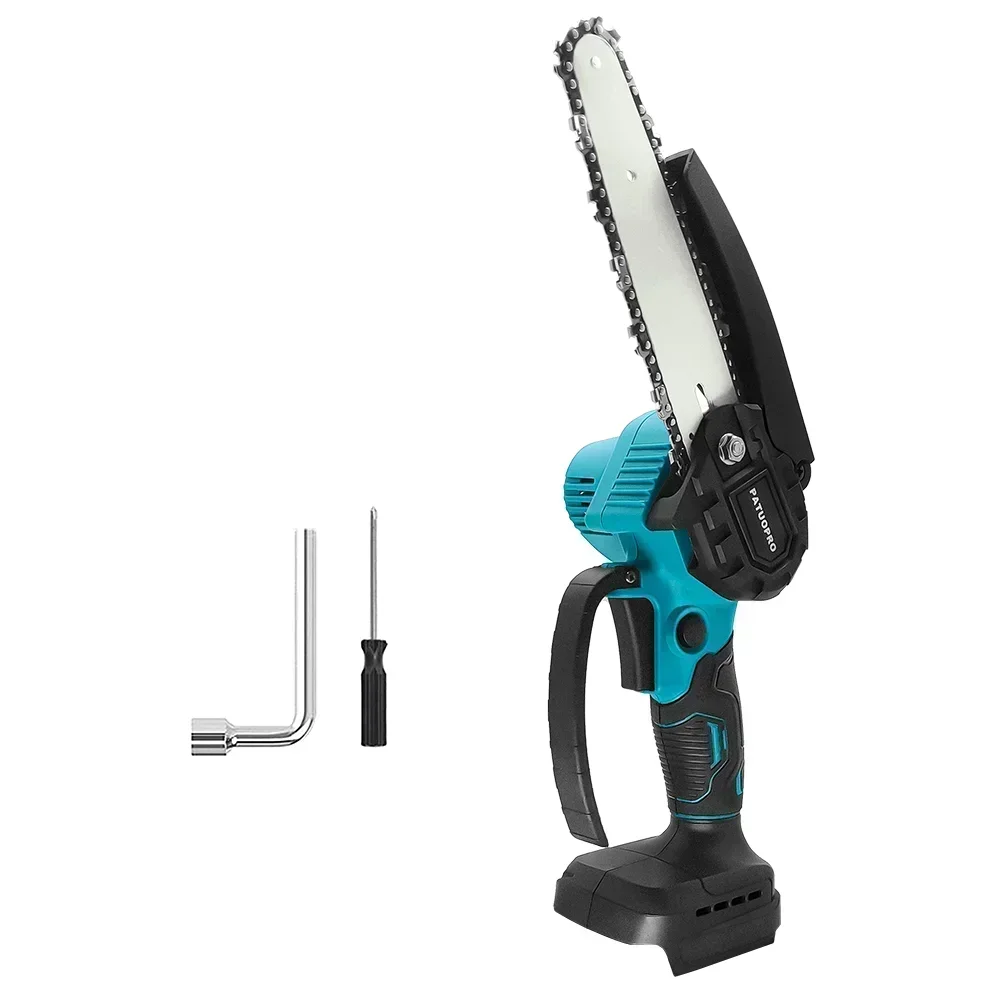 6inch Brushless Electric Chain Saw Cordless Portable Tree Branch Logging Chainsaw Woodworking Garden Tool For Makita 18V Battery