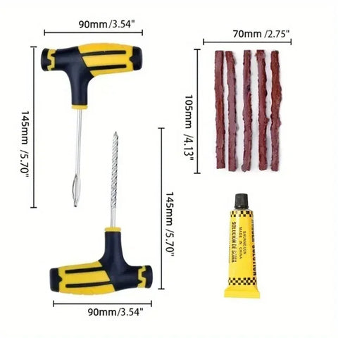 Car Tire Repair Kit Practical Tools Durable Tire Strips Super Glue Included Auto Emergency Repair Kit Optional with/without glue