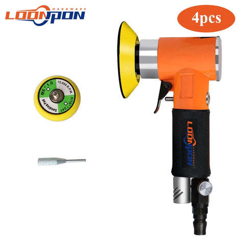 Loonpon Orbit Air Sander Mini Polisher 2"/3" Pneumatic Tools Grinding Machine Set Air Tool for Car Polishing Waxing Rust Removal