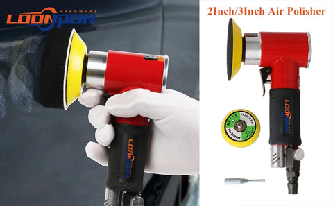 Loonpon Orbit Air Sander Mini Polisher 2"/3" Pneumatic Tools Grinding Machine Set Air Tool for Car Polishing Waxing Rust Removal
