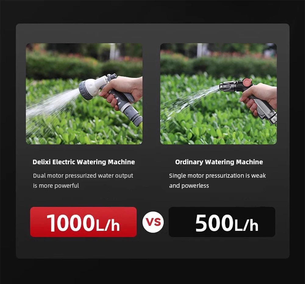 Portable Rechargeable Watering Machine Outdoor Lithium Battery Dual-core Water Pump Rural Watering Vegetable Garden Supplies