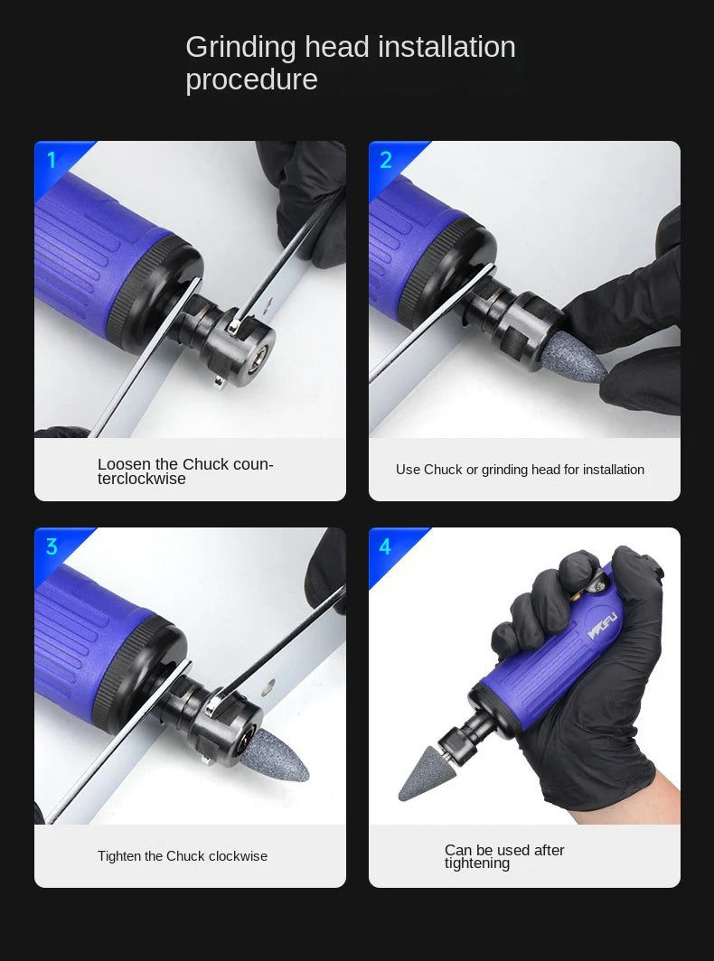 3mm/6mm Pneumatic Die Grinder Air Engraving Grinder Grinding Mill Engraving Tool Polishing Machine for Pneumatic Tools