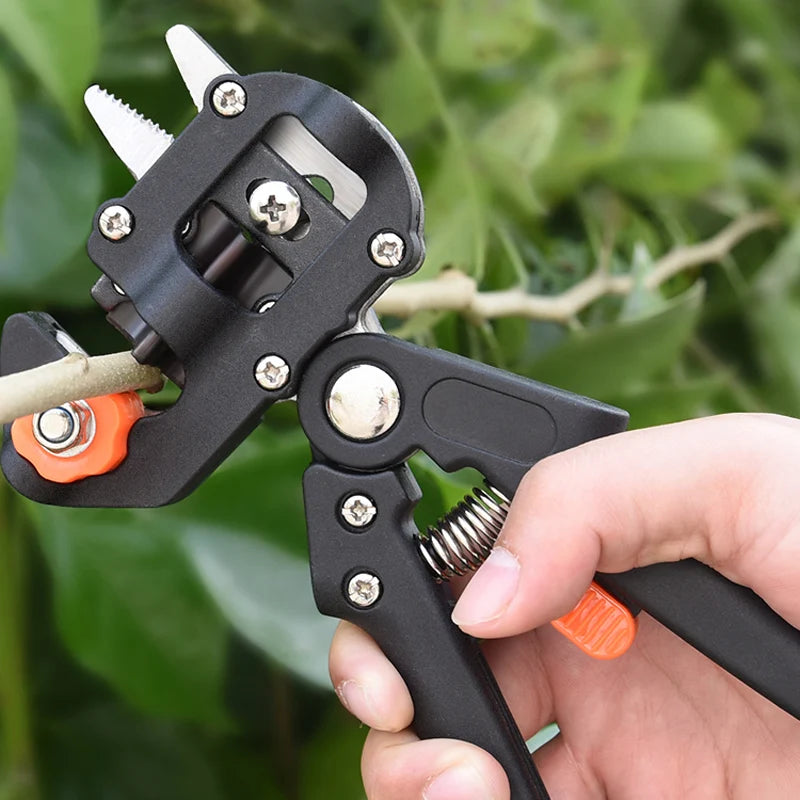 Garden Grafting Tool Pruning Shears Cutting Tool for Plant Branch Vine Fruit Trees with 3 Blades Professional Grafting Scissors