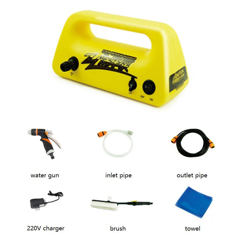 Portable Rechargeable Lithium Battery Water Gun, Wireless Vegetable Washing Machine Vehicle, 12V High Pressure Water Pump
