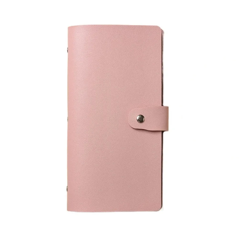 Fun Money Savings Challenge Binder Solid Color PU Savings Challenges Book Easy Leather Cash Budget Notebook Bills Storage
