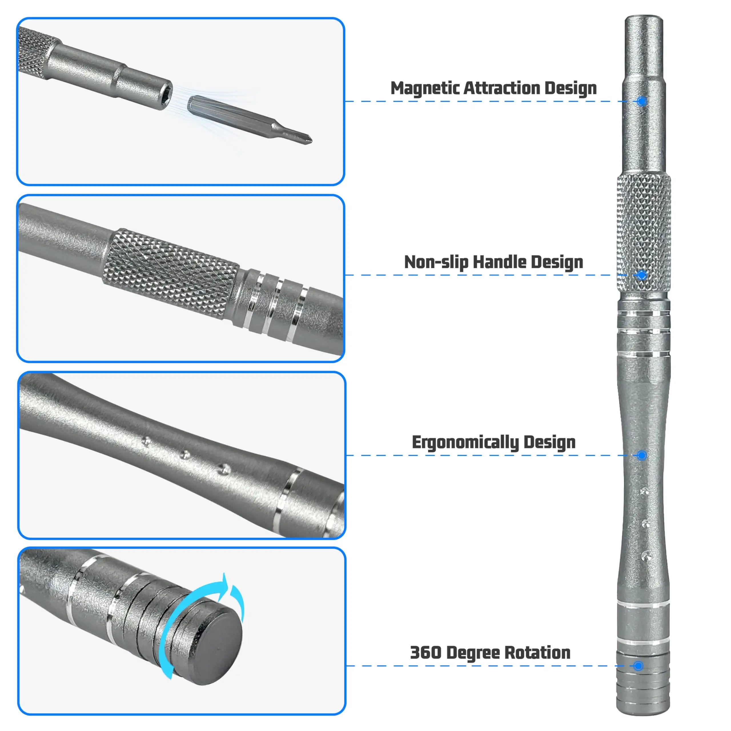 128 in 1 Electronics Precision Screwdriver Set Professional Magnetic Repair Tool with 122 Bits for Computer, PC, iPhone, Laptop