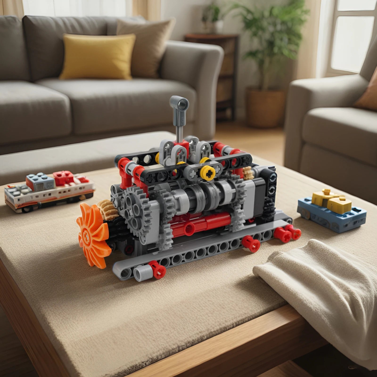 6-Speed Gearbox Model Kit - MOC Technical Building Blocks for DIY Cars - Compatible Transmission Engineering Toy with Gears