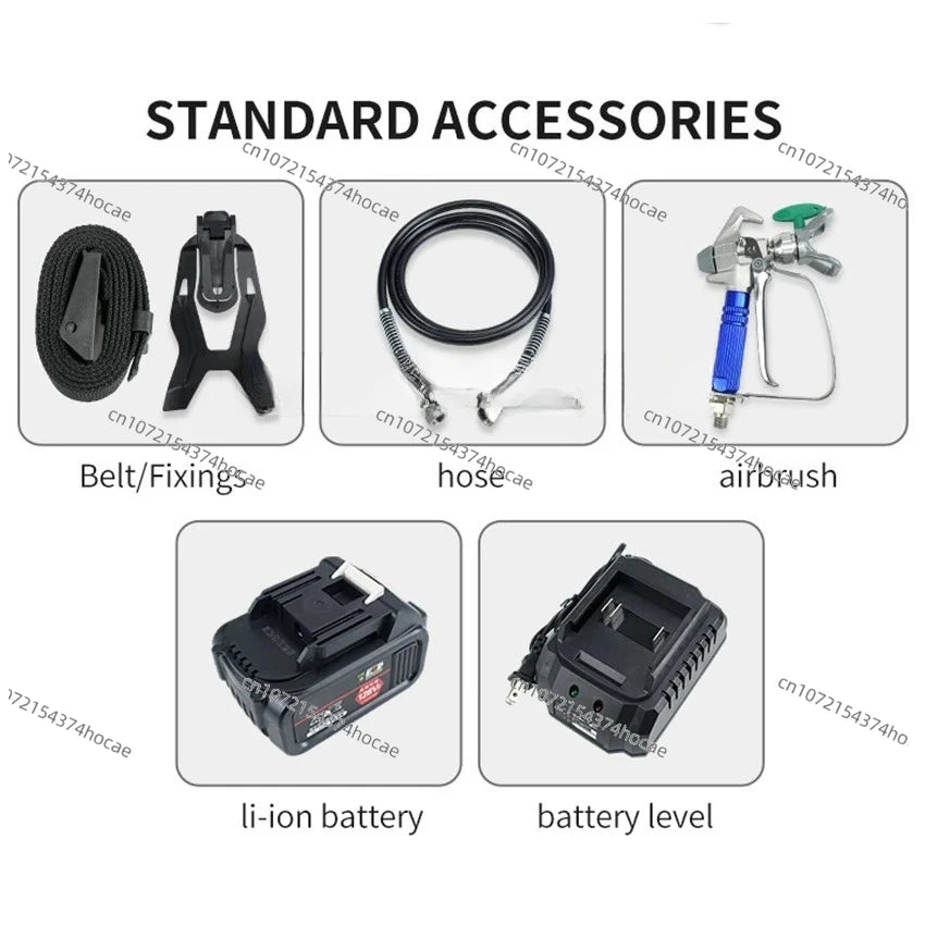 High Pressure  Spraying Machine Electric Paint Sprayer Airless Spray Gun Lithium Battery Airless Spray Machine