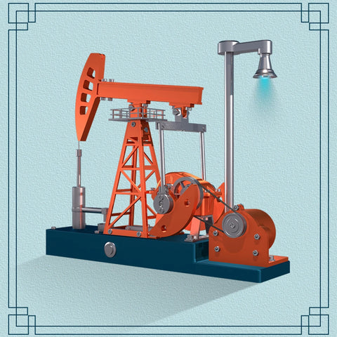 DIY Pumping Engine Model Kit Unit Metal Mechanical Art Assembly Ornaments Model Simulation Science Educational Teaching Toy Gif