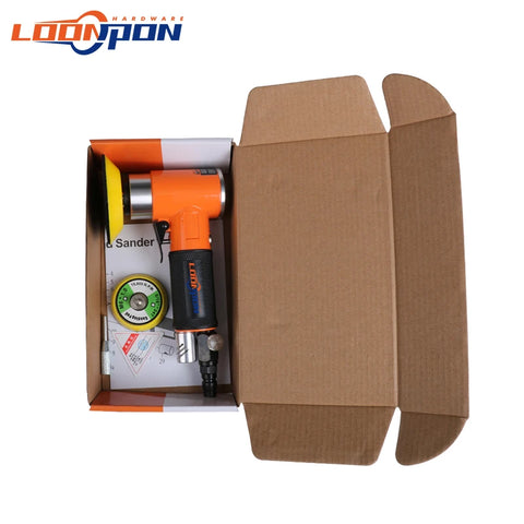 Loonpon Orbit Air Sander Mini Polisher 2"/3" Pneumatic Tools Grinding Machine Set Air Tool for Car Polishing Waxing Rust Removal