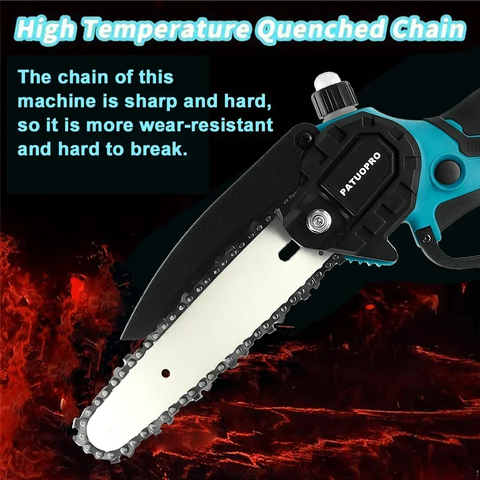 6inch Brushless Electric Chain Saw Cordless Portable Tree Branch Logging Chainsaw Woodworking Garden Tool For Makita 18V Battery