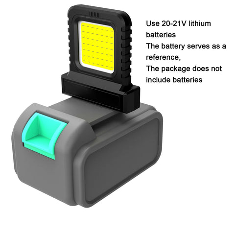 Lithium-Ion Battery Work Light Portable Long-Lasting Strong Light Supply Lighting Work Power Tool Battery Lighting Work Light