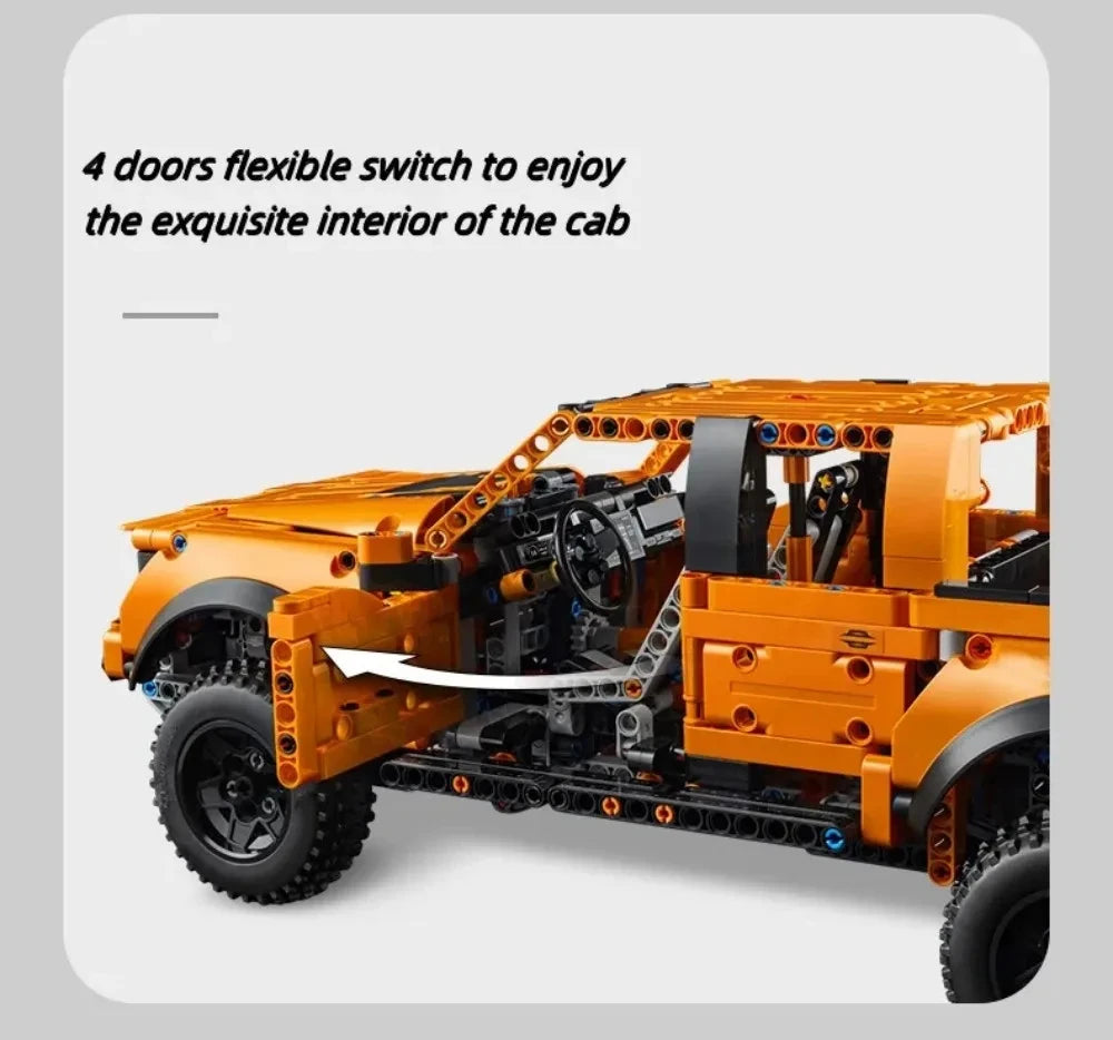 3200+PCs Vehicle Building Blocks Kit, Off-Road & Race Car Model Set for Adults - Mechanical DIY Construction Gift
