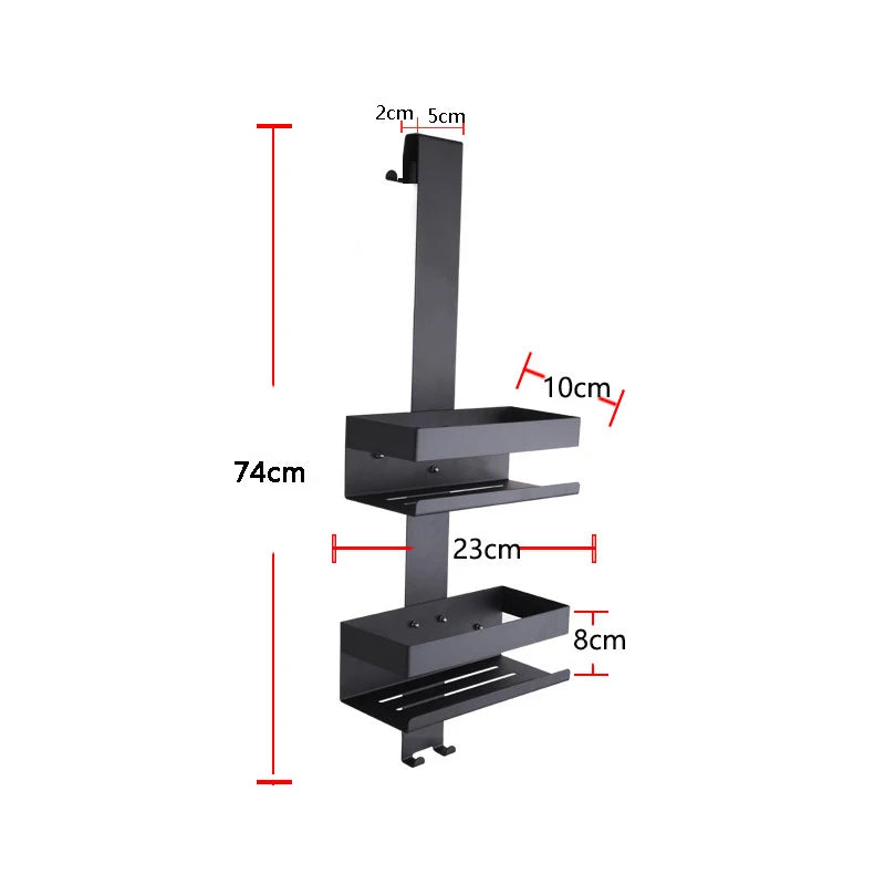 Movable Bathroom Shelves No Drill Shelf Organizer Shower Support Steel Shelf Multifunction Shelves Storage Unit For Bathroom
